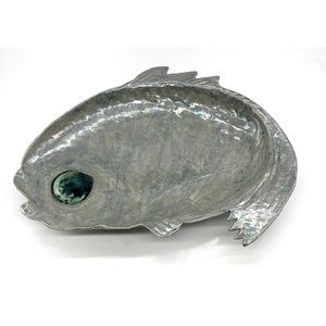 Decorative Fish Bowl Coated Cast Iridescent Artist Home Decor Center Piece.